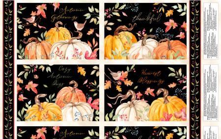 Multi Autumn Day Placemat Panel - 4 Placemats