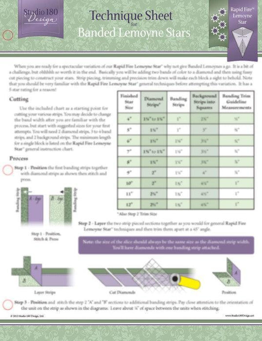 Banded Lemoyne StarsTechnique Sheet