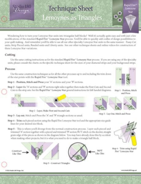 Lemoynes as TrianglesTechnique Sheet