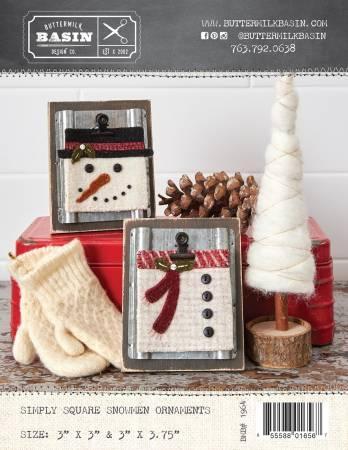 Simply Square Snowmen Ornament