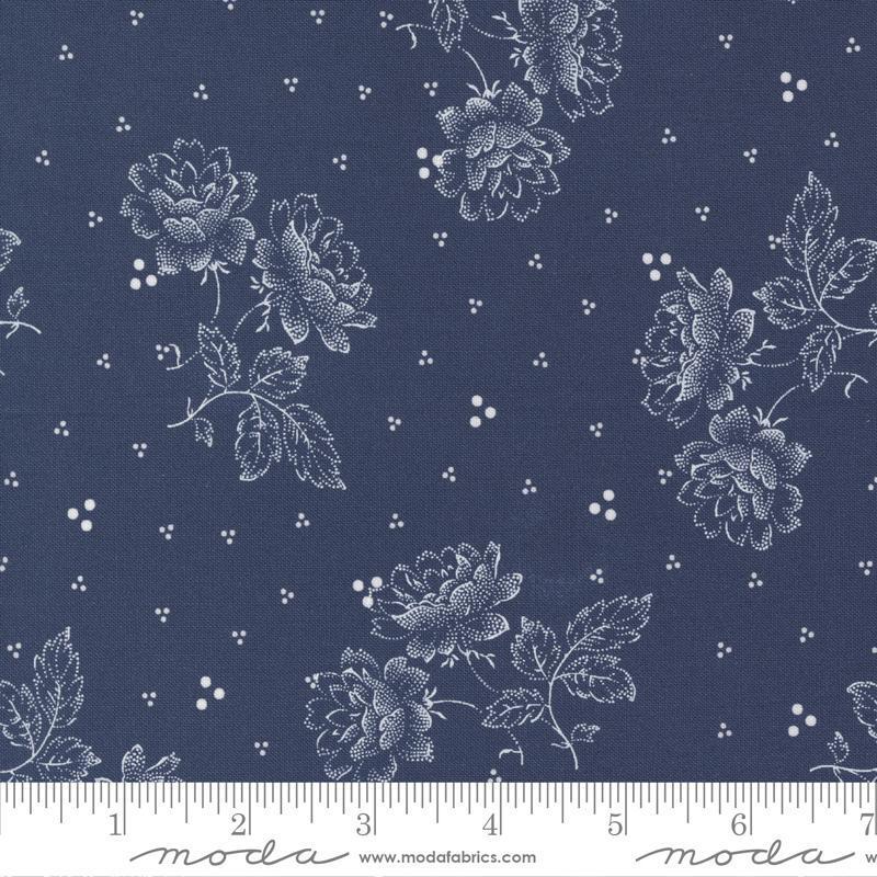 Isabella Nautical Blue White Flowers