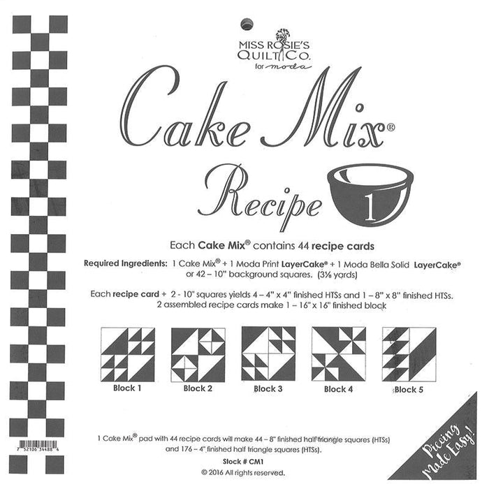Cake Mix Recipe 1          44c