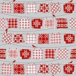 Grey/red Red & White Quilts Hanging On Line