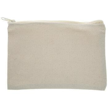 Natural Canvas Zippered Pouch