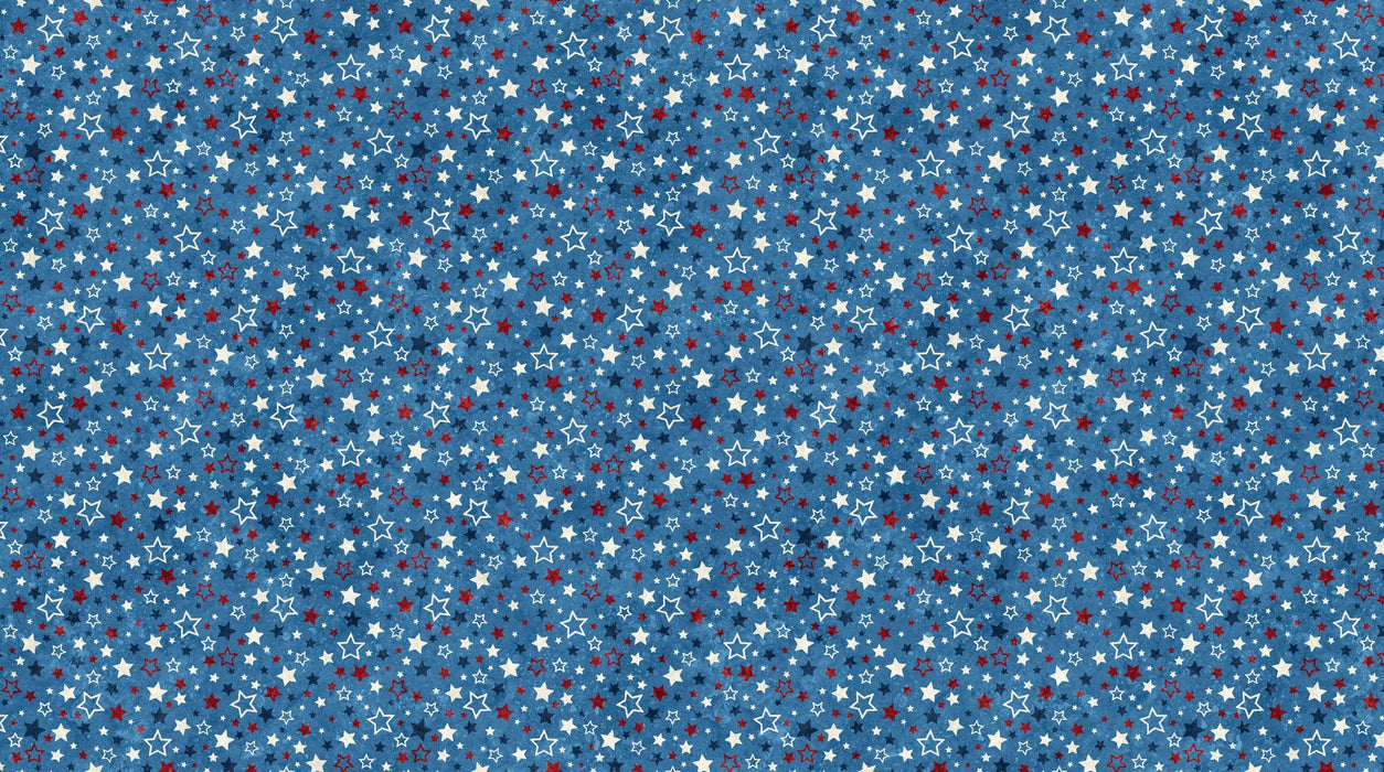 Stars and Stripes 12 - Stars on Medium Blue