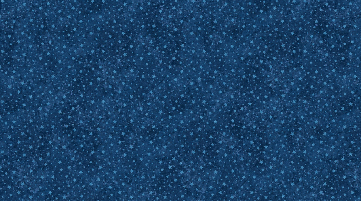 Stars and Stripes 12 - Light Blue Stars on Dark Blue