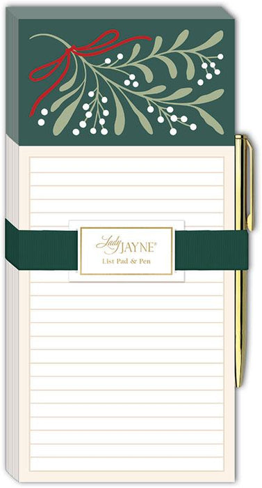 Magnetic List Pad Winter Mistletoe