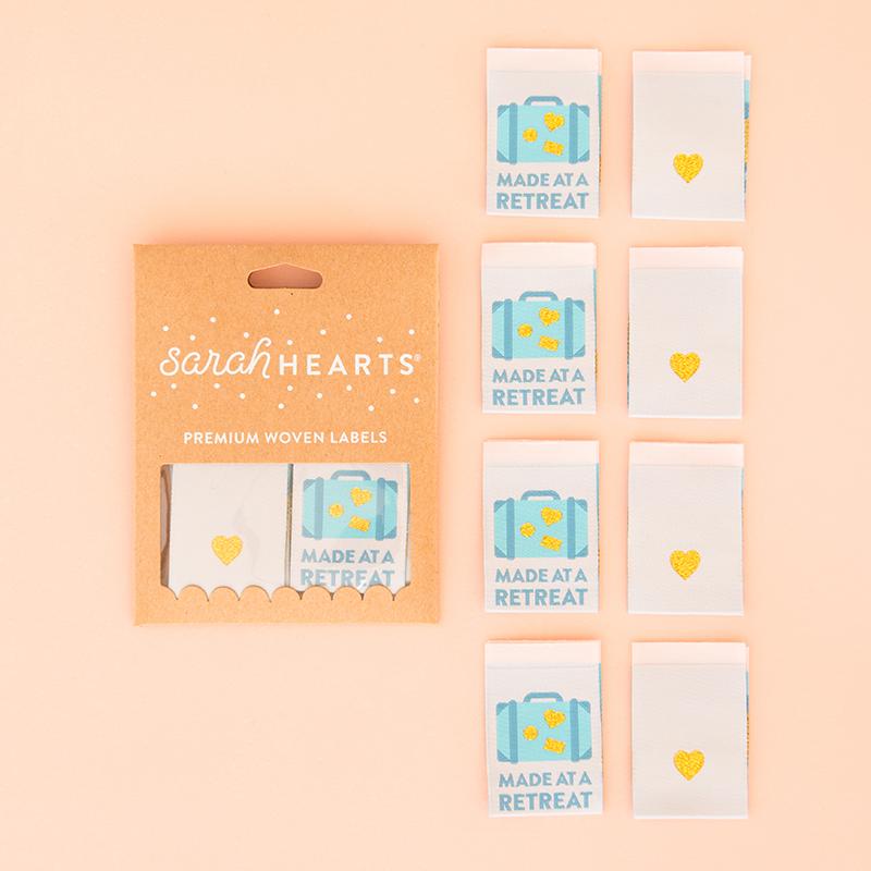 Sew in Labels Made At Retreat LP190 Sarah Hearts#1