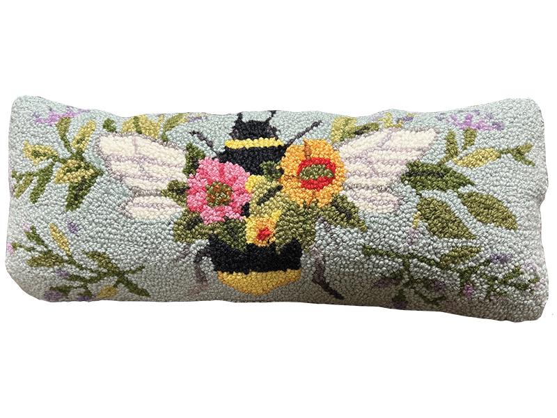 Wool Hook Pillow Floral Beehive  30SW305C20OB