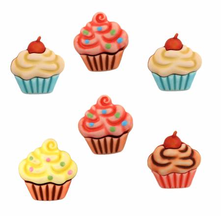 Sweet Delights Cupcakes Buttons 3/4in