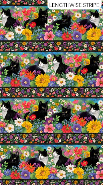 Hide and Seek - Border Stripe Black Multi - DP27646-99 - By Deborah Edwards for Northcott Studio