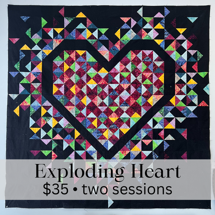 Exploding Heart Quilt Class
