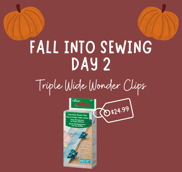 Fall Into Sewing Day #2:  Triple Wide Wonder Clips 12ct