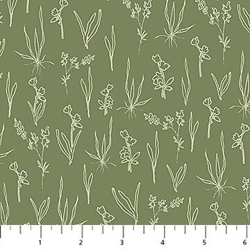 Flourish - Line Floral - by Hina Mirza for Figo Fabrics