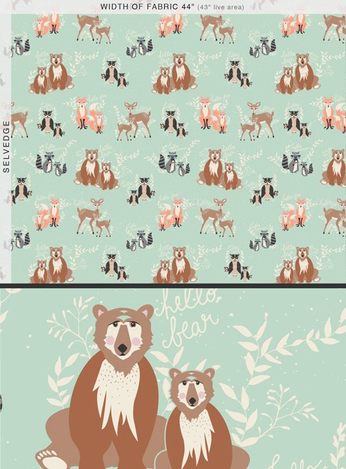 Hello, Bear - HBR-5430 - Oh, Hello Meadow - By Bonnie Christine for Art Gallery Fabrics