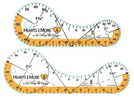 Hearts and More - Small Set - Includes Templates A + B