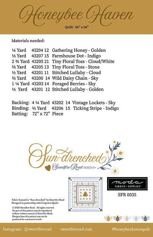 Honeybee Haven Pattern by Sweetfire Road