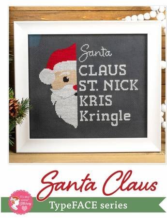 Typeface Santa Cross Stitch Kit