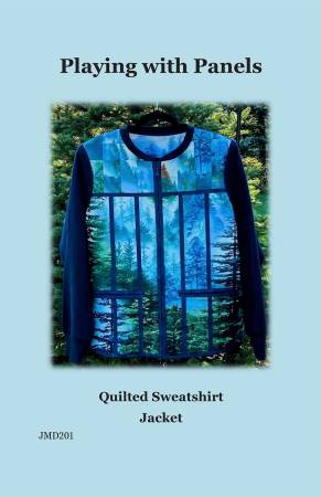 Playing with Panels Quilted Sweatshirt Jacket