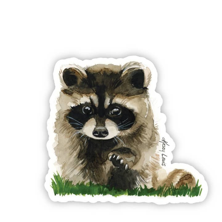 Kasey Melissa Art - Baby Racoon / Vinyl Sticker
