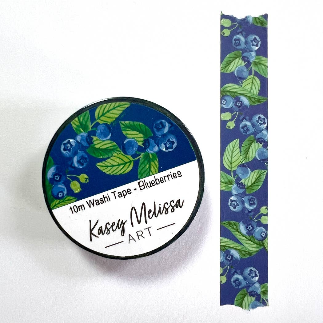 Kasey Melissa Art - Blueberries 10m Washi Tape