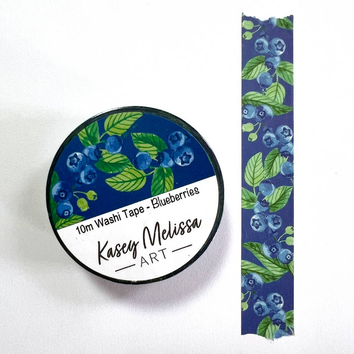 Kasey Melissa Art - Blueberries 10m Washi Tape