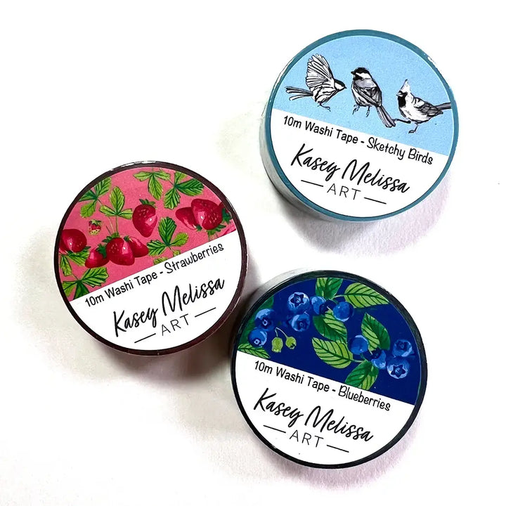 Kasey Melissa Art - Blueberries 10m Washi Tape