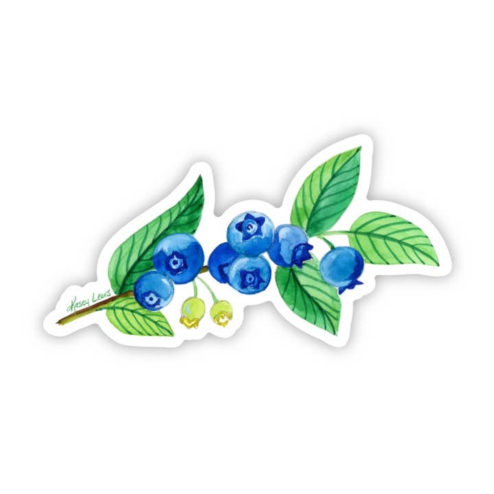 Kasey Melissa Art - Blueberries / Vinyl Sticker