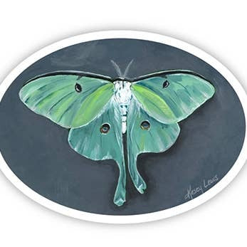 Kasey Melissa Art - Lunar Moth / Vinyl Sticker