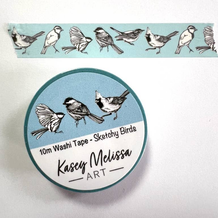 Kasey Melissa Art - Sketchy Birds 10m Washi Tape