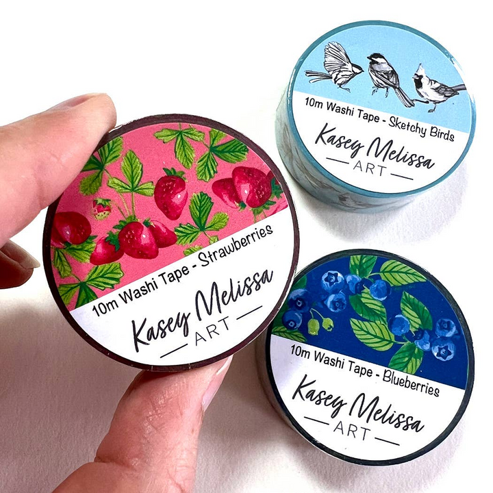 Kasey Melissa Art - Sketchy Birds 10m Washi Tape