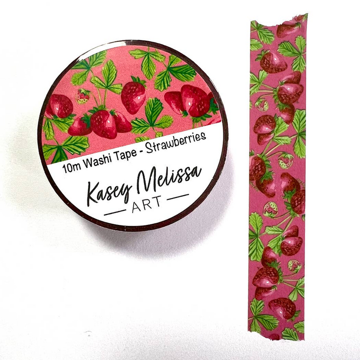 Kasey Melissa Art - Strawberries 10m Washi Tape