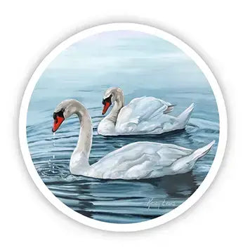 Kasey Melissa Art - Swan Love / Vinyl Sticker