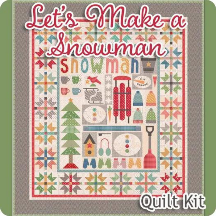 LET'S MAKE A SNOWMAN Quilt Fabric Kit