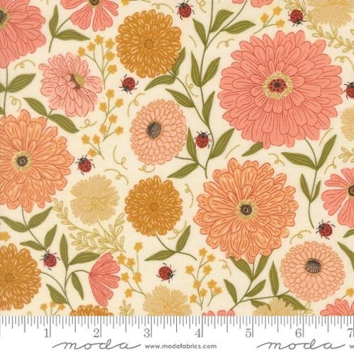 Ladybug Whimsy - Metal Eggshell -  48440 11M - by Gingiber for Moda Fabrics