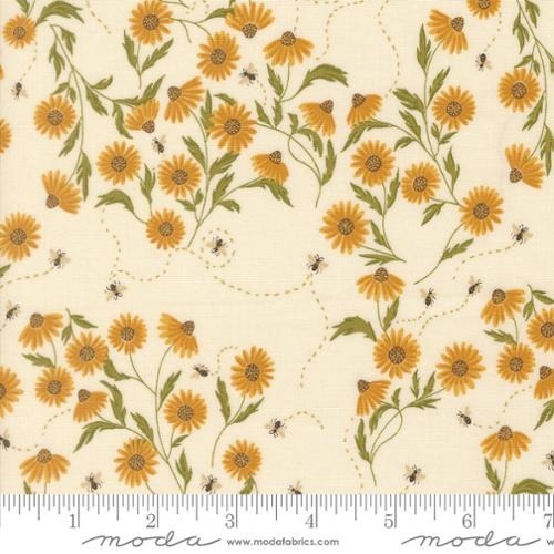 Ladybug Whimsy - Metal Eggshell -  48442 11M - by Gingiber for Moda Fabrics