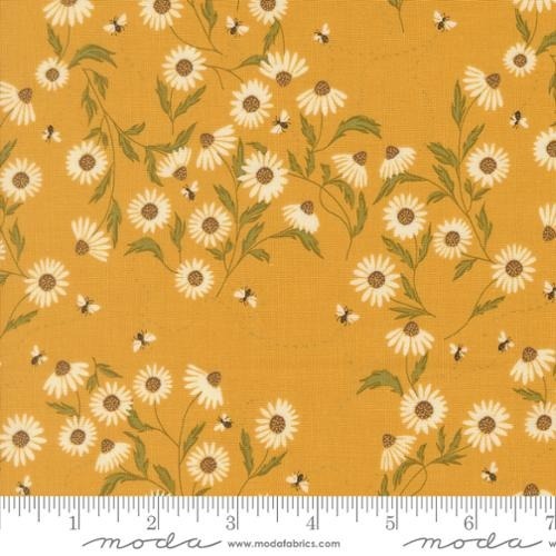 Ladybug Whimsy - Metal Golden -  48442 13M - by Gingiber for Moda Fabrics