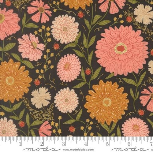 Ladybug Whimsy - Metal Midnight - 48440 18M - by Gingiber for Moda Fabrics