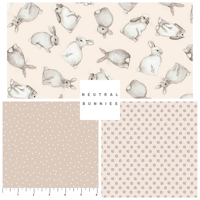 Neutral Bunnies 3 Yard Bundle