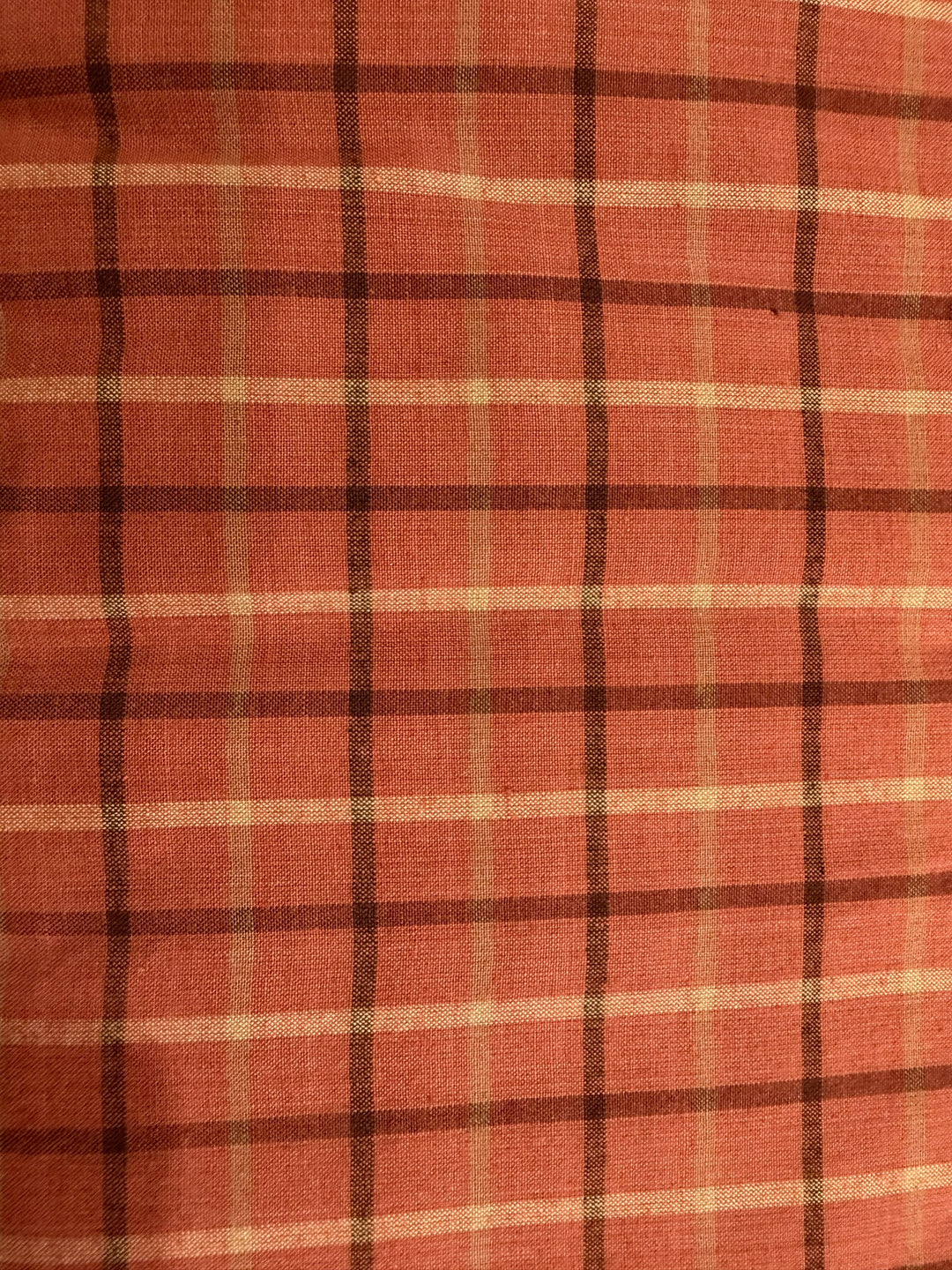 Orange Cherry Blossom Plaid