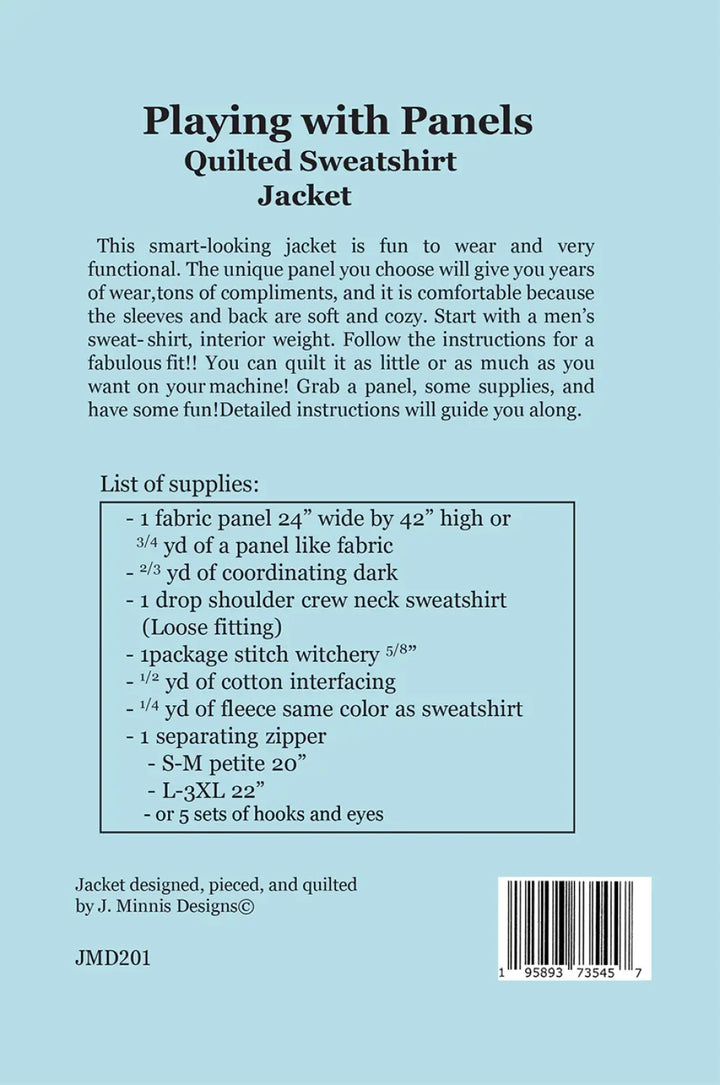 Playing with Panels Quilted Sweatshirt Jacket