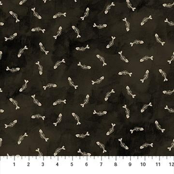 Skinny Bolt - Marcel Fish Bones Black - 1.625 YD