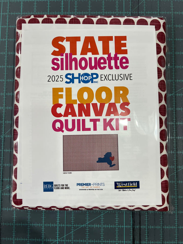 State Silhouette New York Floor Canvas Quilt Kit