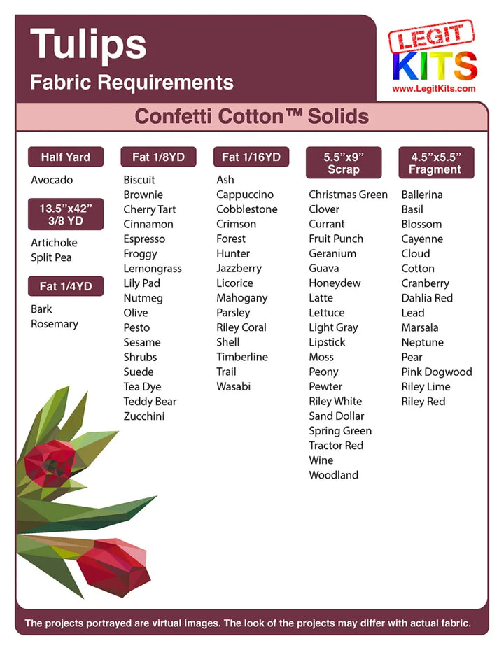 Tulips Legit Kit Pattern