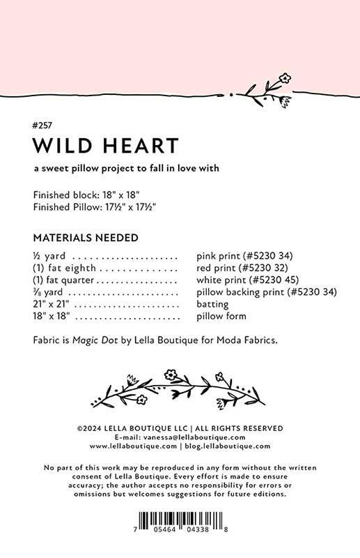 Wild Heart Pillow LB 257 Lella Boutique#1