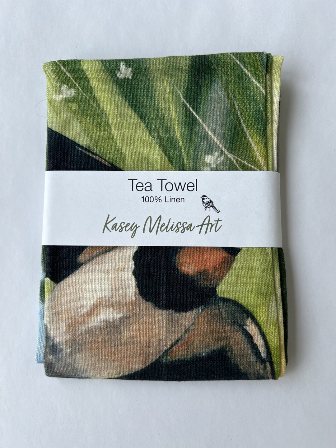 Kasey Melissa Art -  Linen Tea Towel - Birds in Flight