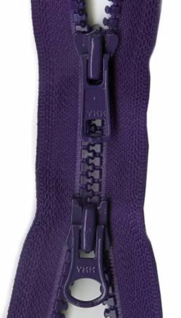 30" 2 Way Purple Zipper