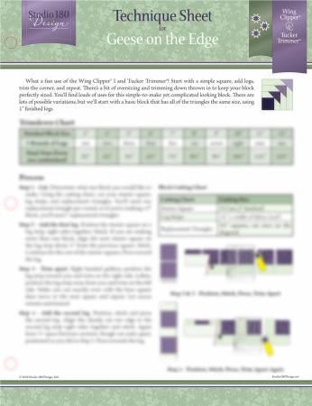 Geese on the Edge Technique Sheet